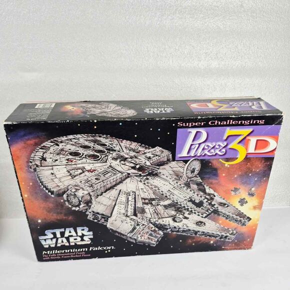 95 Star Wars Millennium Falcon 3D 857 Piece Foam Puzzle Milton Bradley Complete - Picture 1 of 16
